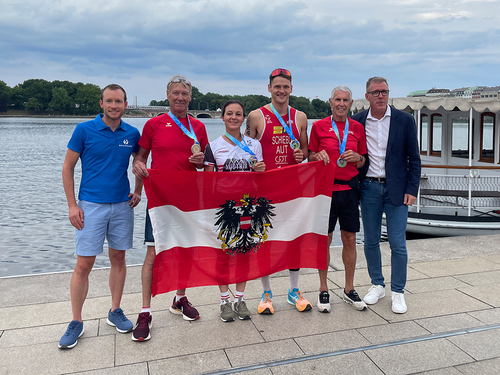 Medaillengewinner Sprint-WM Hamburg 2023 (© ÖTRV)