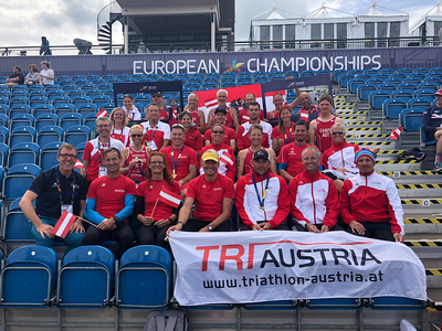 Das österr. AG-Team bei der EM in Glasgow 2018 (© ÖTRV)