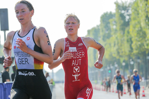 Julia Hauser Olympic Testevent Paris 2023 Lauf (© World Triathlon/Wagner)