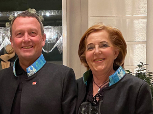 Präsident Julius Skamen und Obfrau Gabi Hausberger, seit über drei Jahrzehnten für den Triathlonsport und ganz speziell für den Nachwuchs unermüdlich im Einsatz (© TRVT)