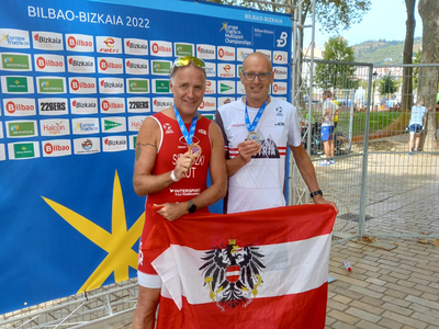 Medaillen für Siedlitzki und Gruber bei Multisport-EM 2022 in Bilbao (© privat)